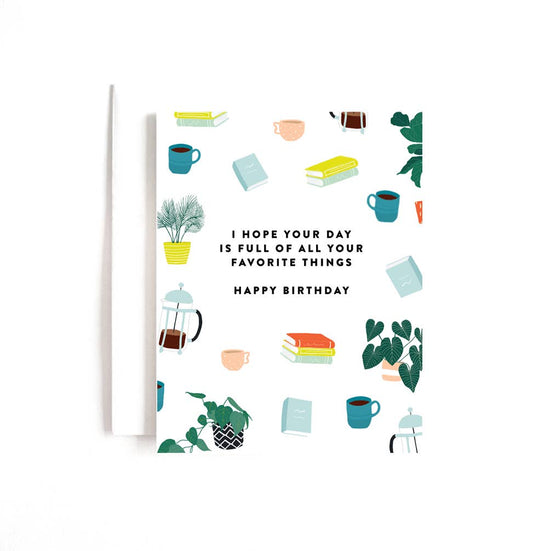Favorite Things Birthday Card - Curated Home Decor