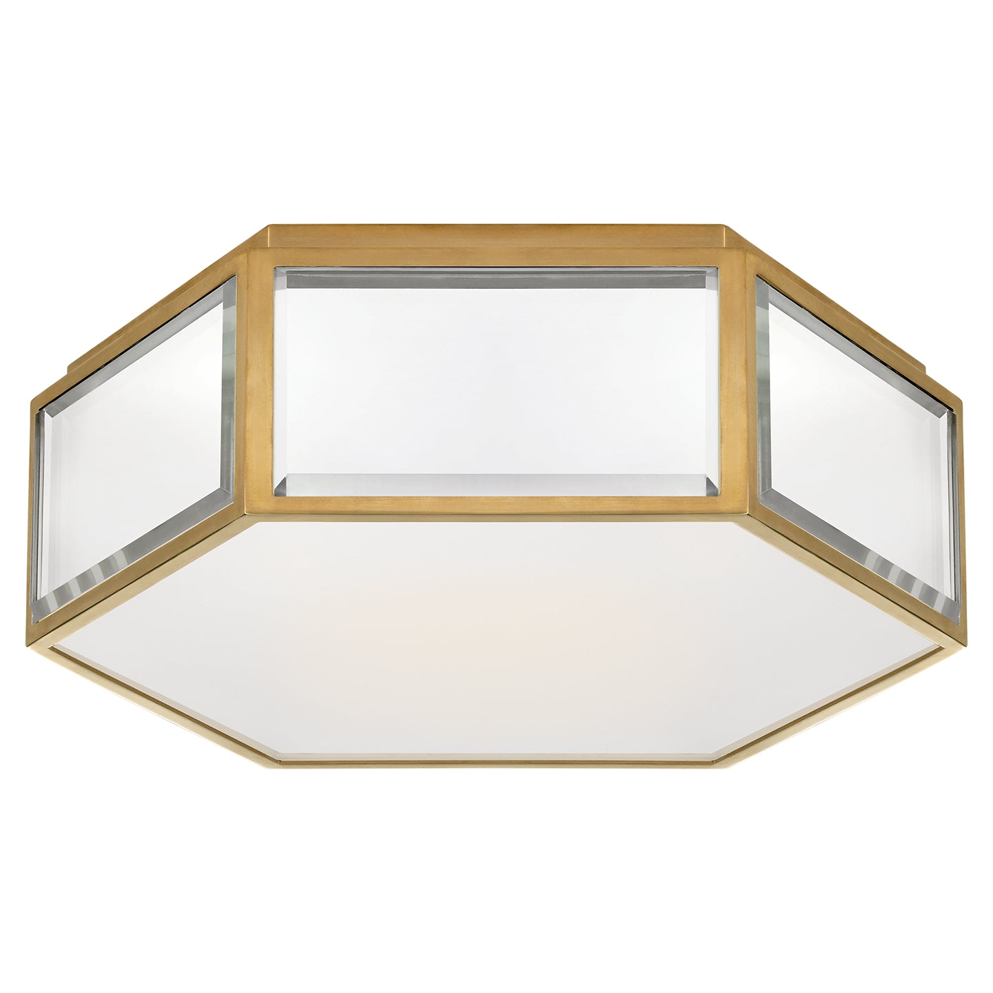Visual Comfort Signature - KS 4120MIR/SB-FG - Two Light Flush Mount - Bradford - Mirror and Soft Brass