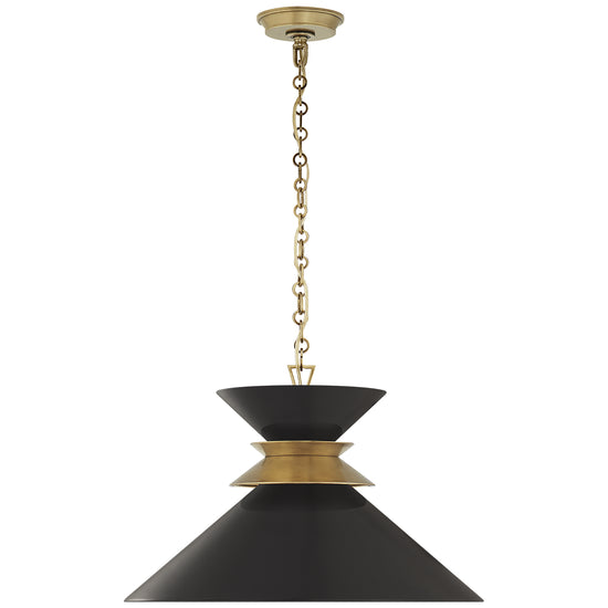 Load image into Gallery viewer, Visual Comfort Signature - CHC 5245AB-BLK - One Light Pendant - Alborg - Antique-Burnished Brass
