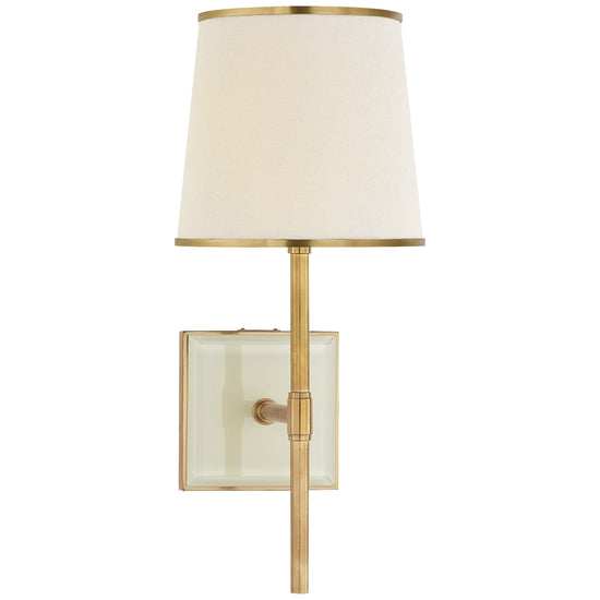 Load image into Gallery viewer, Visual Comfort Signature - KS 2120SB/CRE-L/SB - One Light Wall Sconce - Bradford - Soft Brass and Cream
