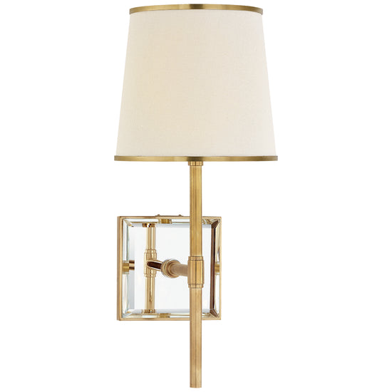 Load image into Gallery viewer, Visual Comfort Signature - KS 2120SB/MIR-L/SB - One Light Wall Sconce - Bradford - Soft Brass and Mirror
