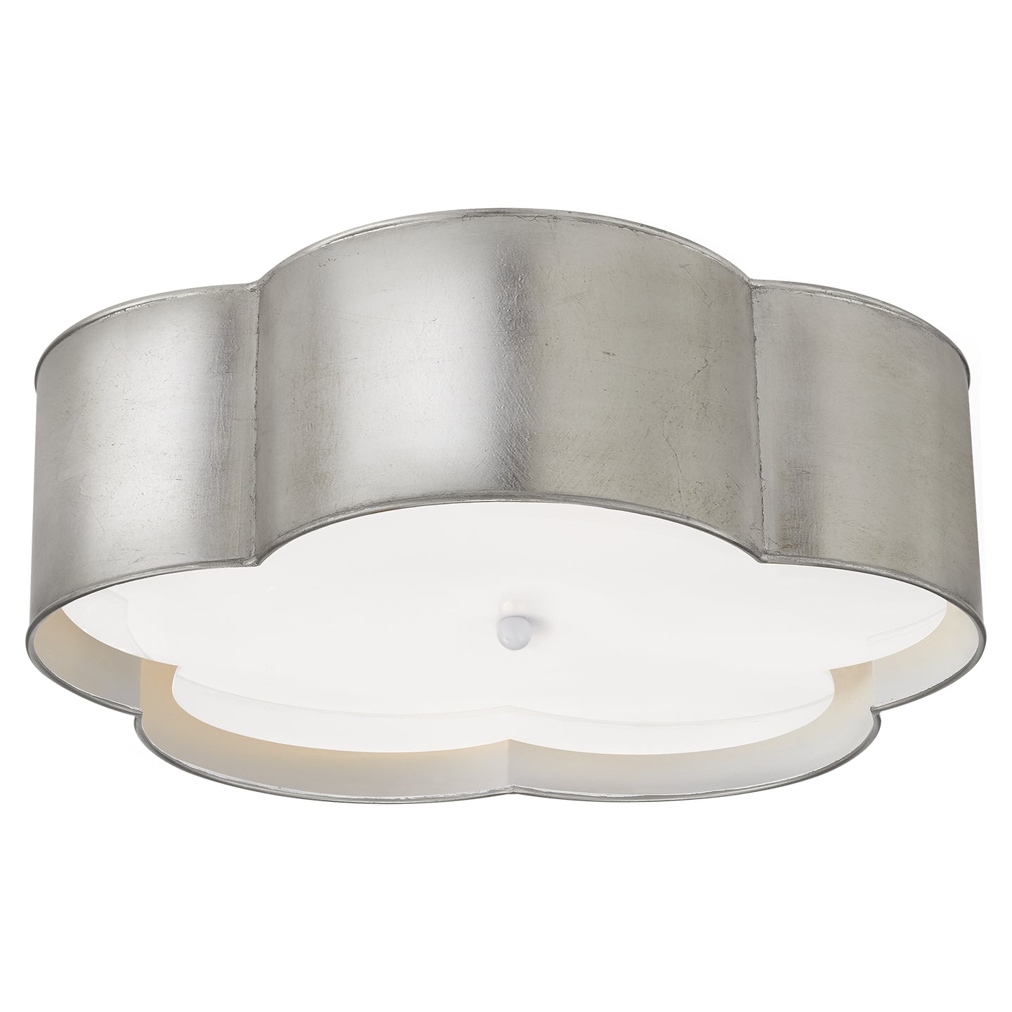 Load image into Gallery viewer, Visual Comfort Signature - KS 4118BSL/WHT-FA - Four Light Flush Mount - Bryce - Burnished Silver Leaf and White
