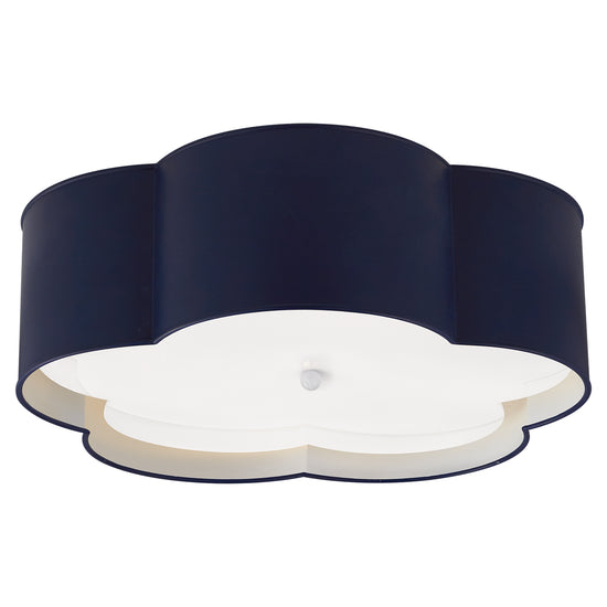Load image into Gallery viewer, Visual Comfort Signature - KS 4118NVY/WHT-FA - Four Light Flush Mount - Bryce - French Navy and White
