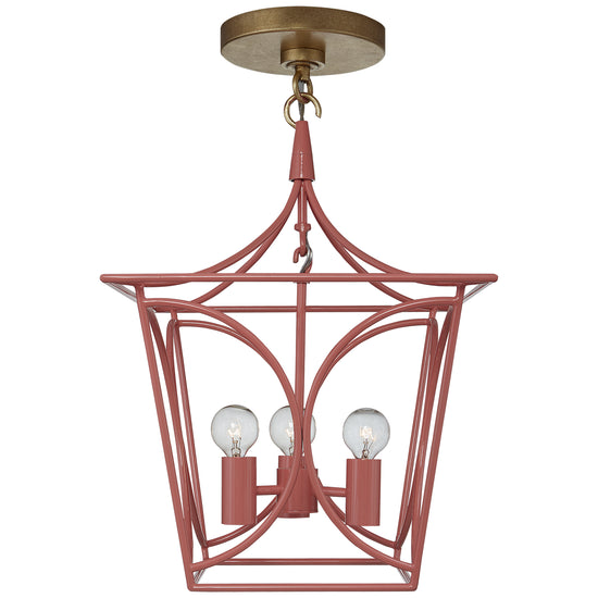 Load image into Gallery viewer, Visual Comfort Signature - KS 5143CRL/G - Four Light Mini Lantern - Cavanagh - Coral and Gild
