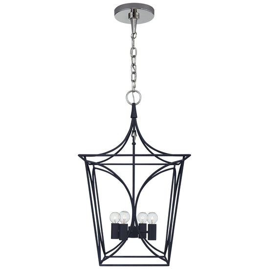 Load image into Gallery viewer, Visual Comfort Signature - KS 5144NVY/PN - Four Light Lantern - Cavanagh - French Navy and Polished Nickel
