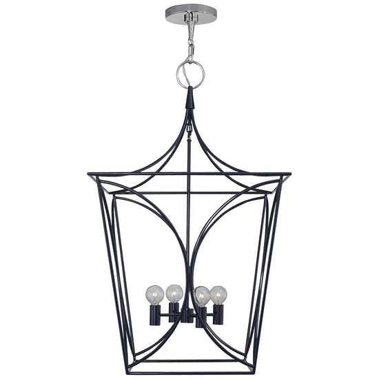 Visual Comfort Signature - KS 5145NVY/PN - Four Light Lantern - Cavanagh - French Navy and Polished Nickel