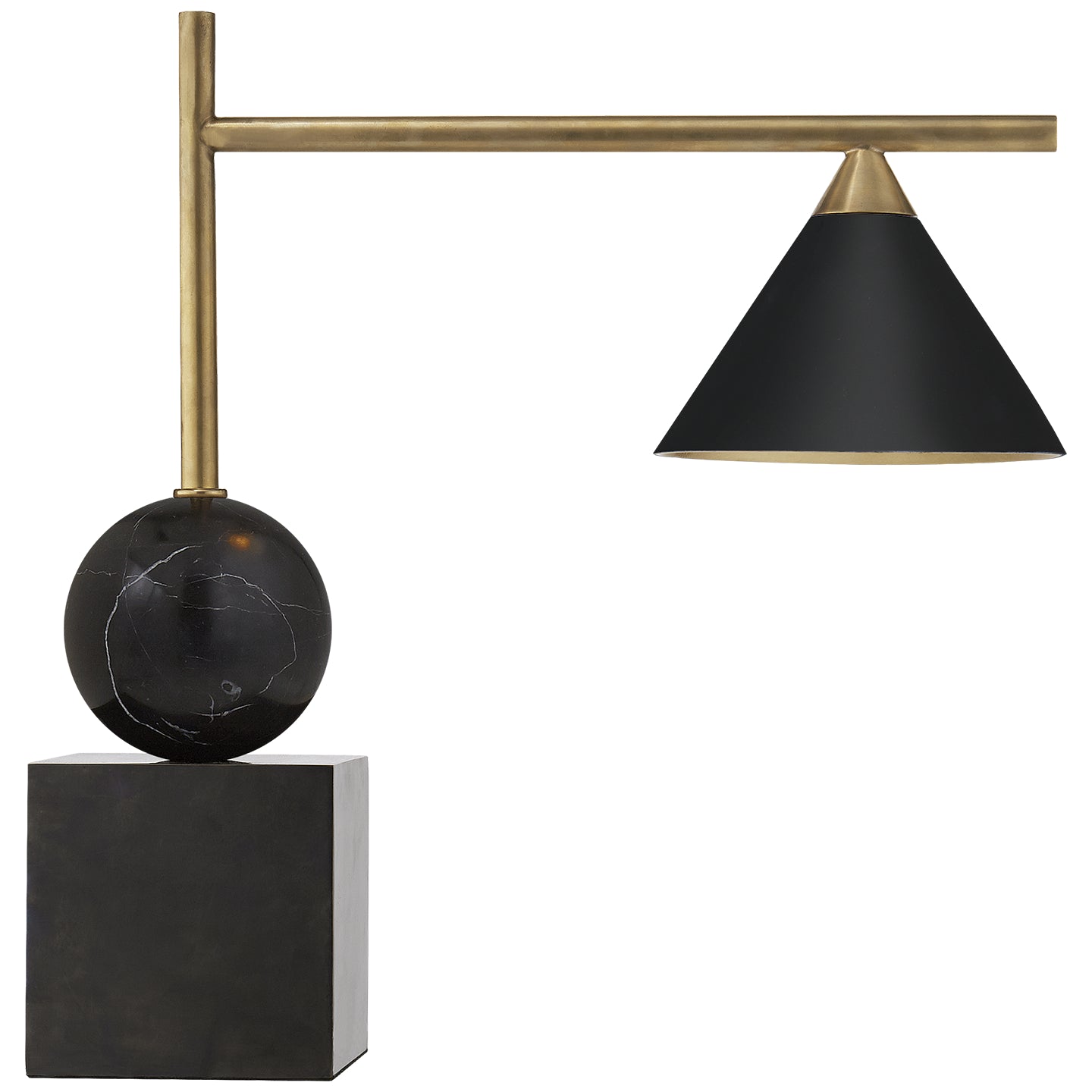 Load image into Gallery viewer, Visual Comfort Signature - KW 3088BZ/AB-BLK - One Light Table Lamp - Cleo - Bronze with Antique Brass
