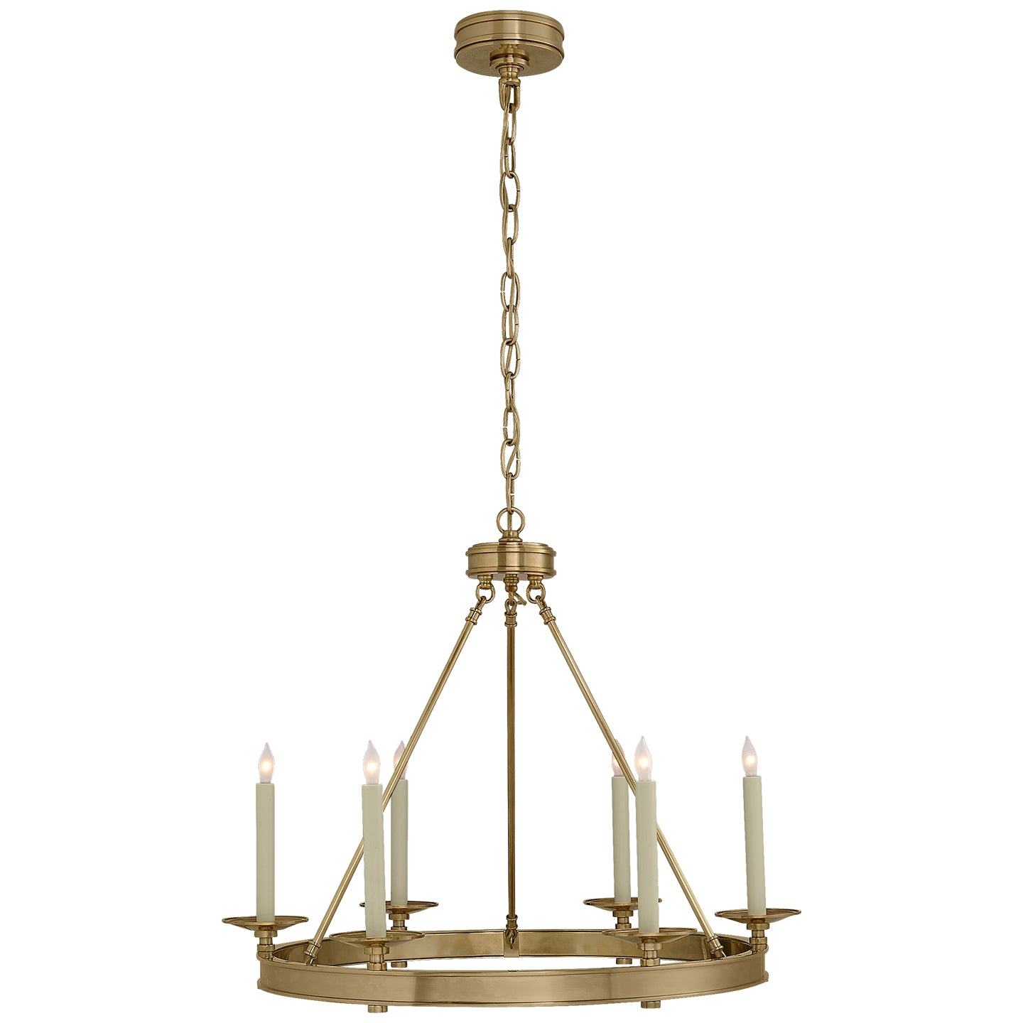Load image into Gallery viewer, Visual Comfort Signature - CHC 1600AB - Six Light Chandelier - Launceton - Antique-Burnished Brass

