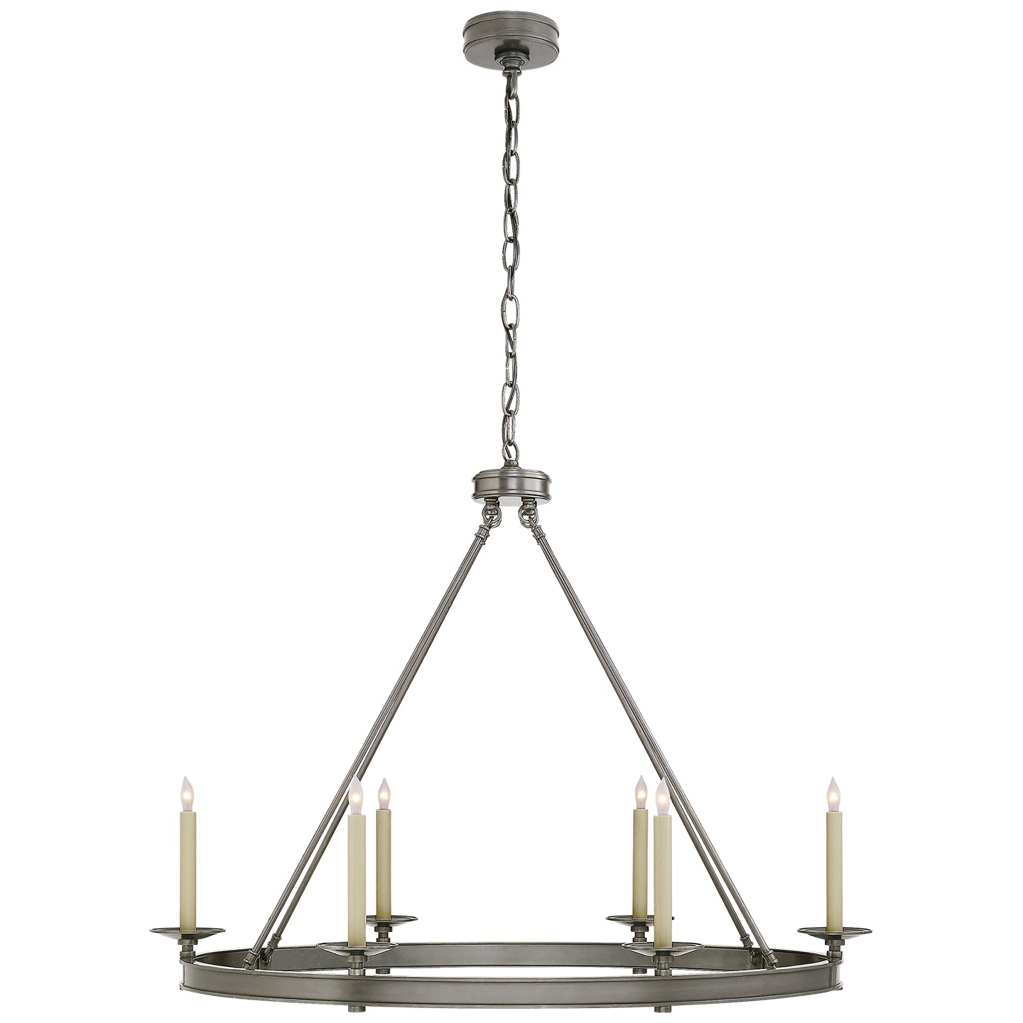 Load image into Gallery viewer, Visual Comfort Signature - CHC 1603AN - Six Light Chandelier - Launceton - Antique Nickel

