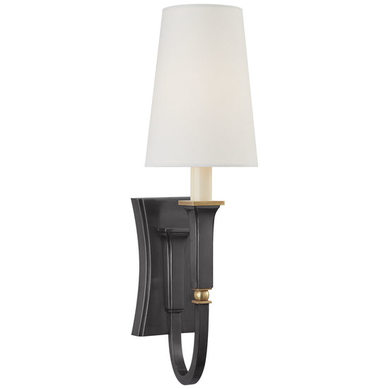 Visual Comfort Signature - TOB 2272BZ/HAB-L - One Light Wall Sconce - Delphia - Bronze with Antique Brass