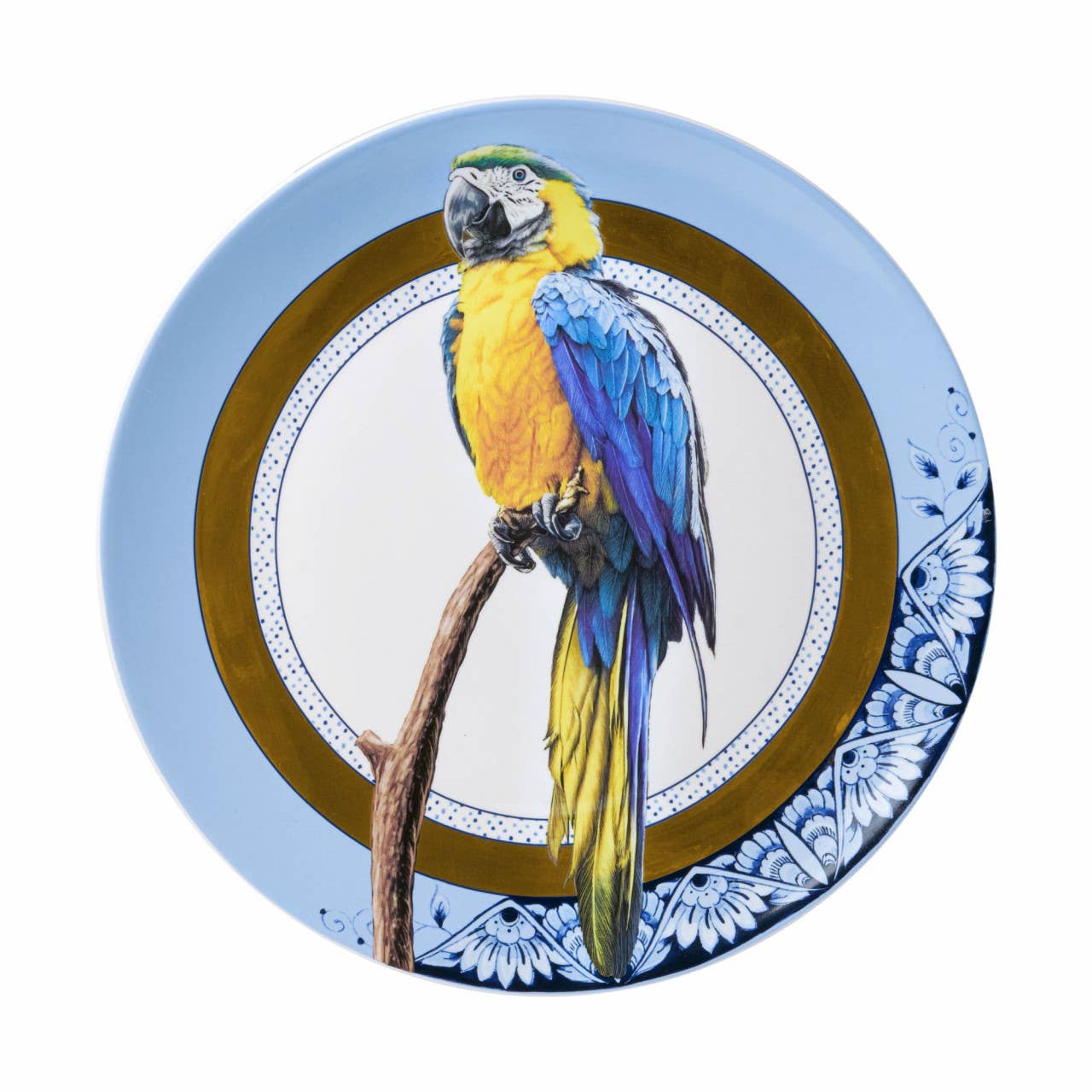 Blue Parrot- Large Decortive Plate - Curated Home Decor