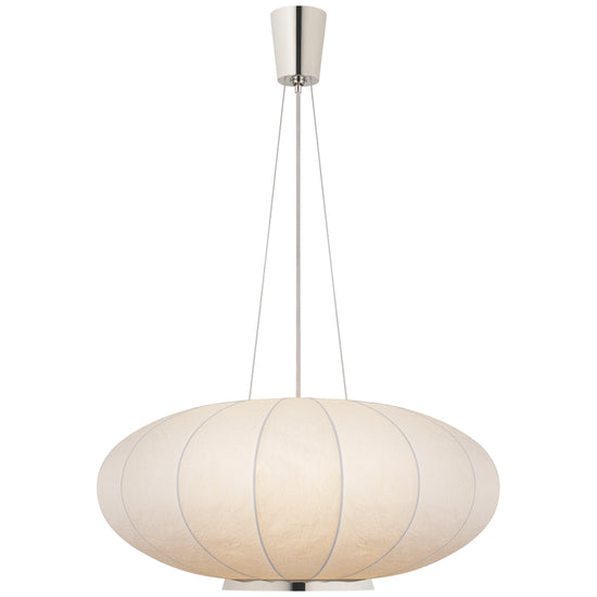 Visual Comfort Signature - BBL 5123PN-RP - One Light Pendant - Paper Moon - Polished Nickel