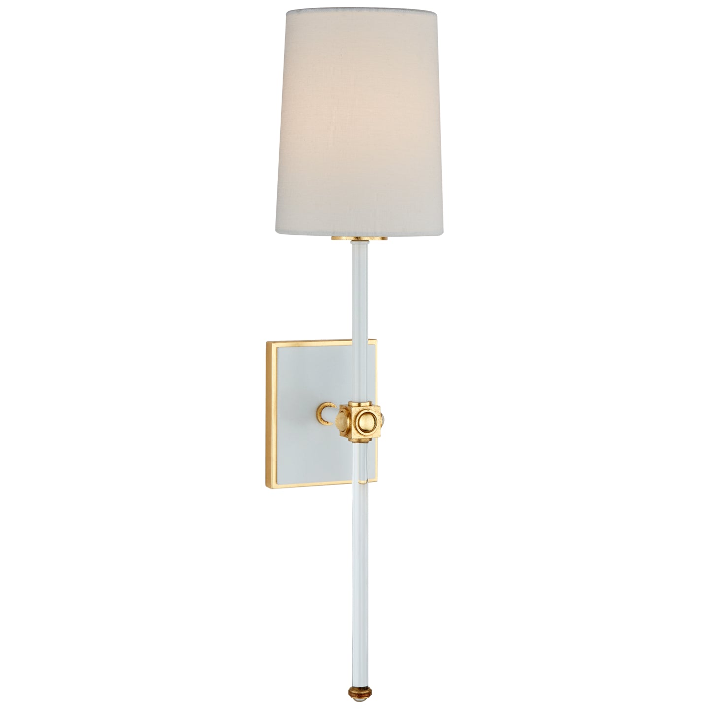 Visual Comfort Signature - JN 2051WHT/CG-L - One Light Wall Sconce - Lucia - White and Crystal