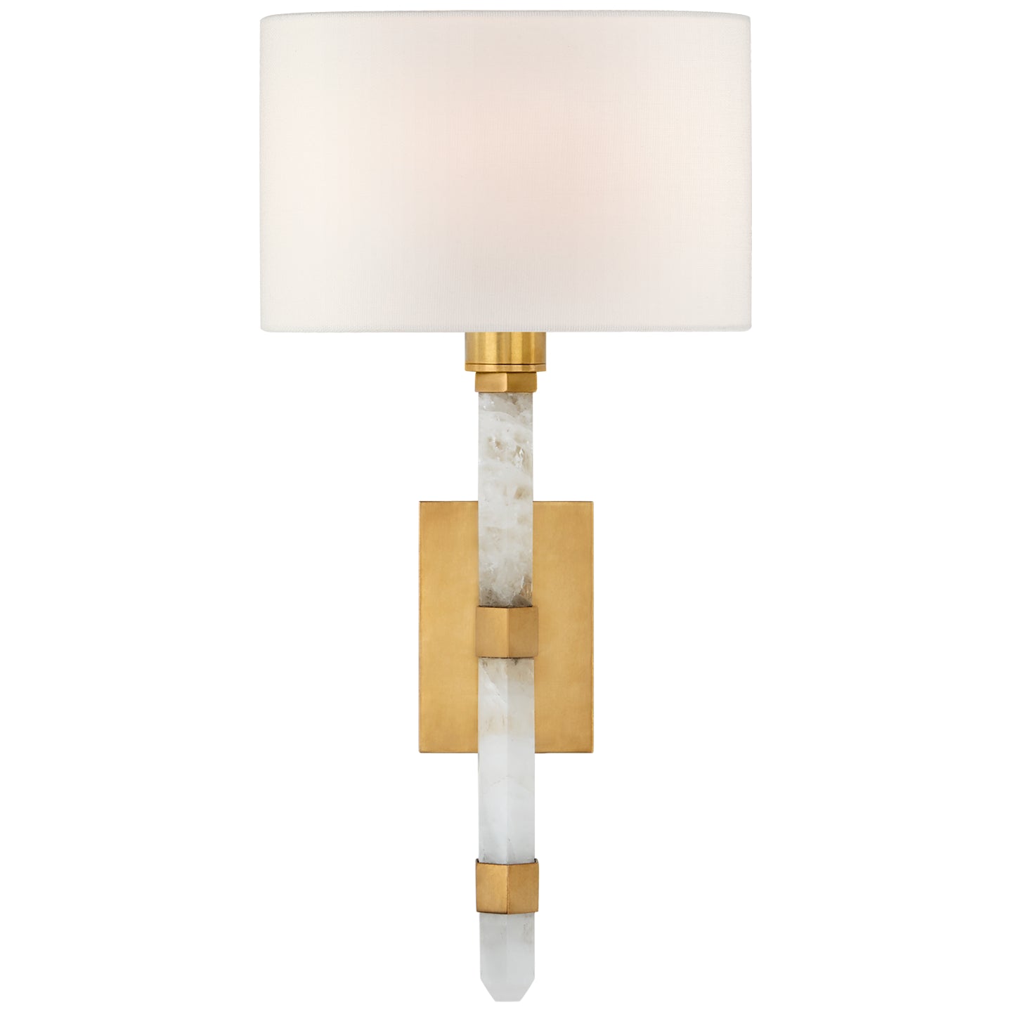 Visual Comfort Signature - SK 2902AB/Q-L - One Light Wall Sconce - Adaline - Antique-Burnished Brass