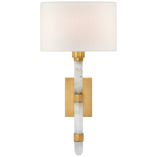 Visual Comfort Signature - SK 2902AB/Q-L - One Light Wall Sconce - Adaline - Antique-Burnished Brass