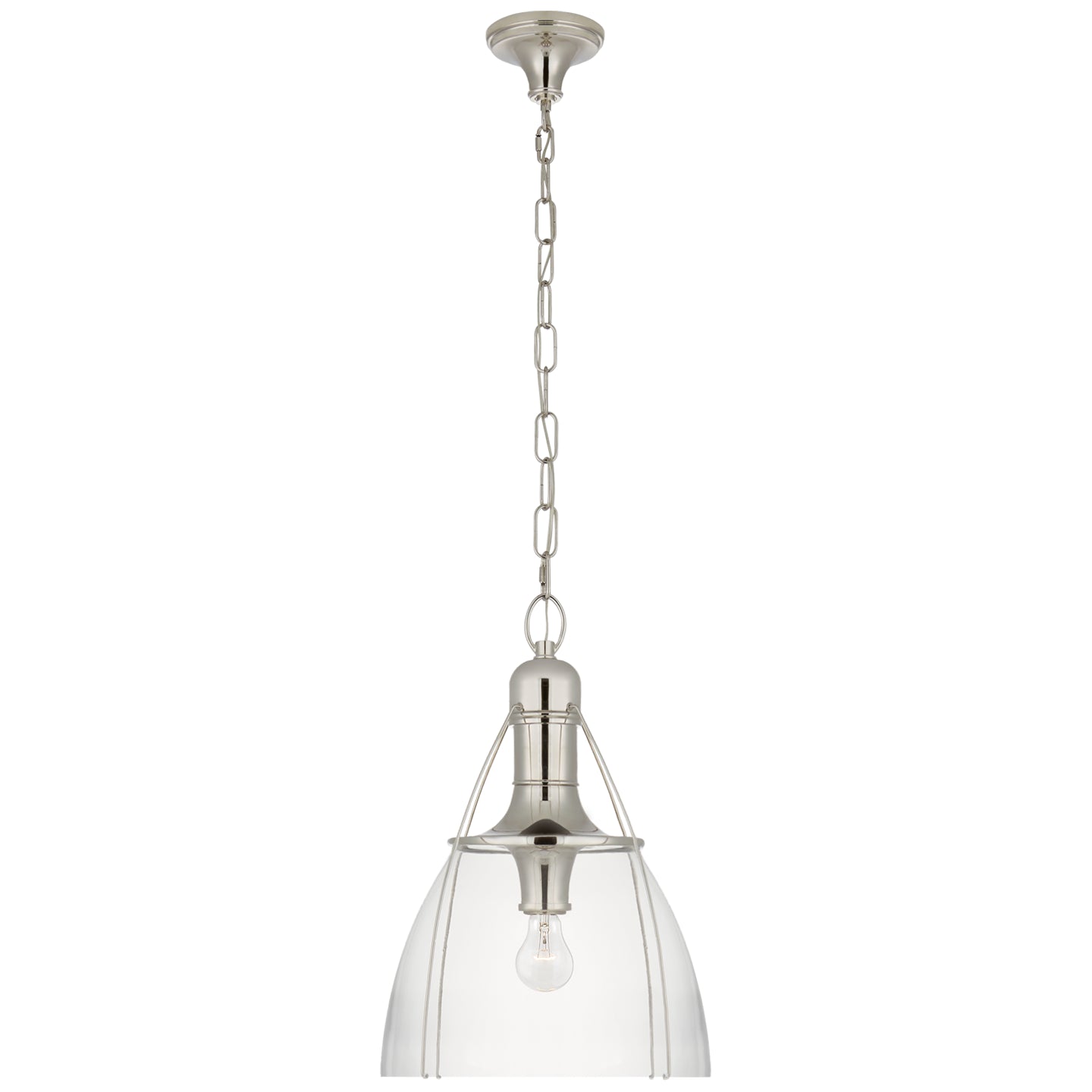 Load image into Gallery viewer, Visual Comfort Signature - CHC 5476PN-CG - One Light Pendant - Prestwick - Polished Nickel
