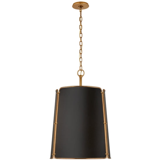 Load image into Gallery viewer, Visual Comfort Signature - S 5646HAB-BLK - Six Light Pendant - Hastings - Hand-Rubbed Antique Brass
