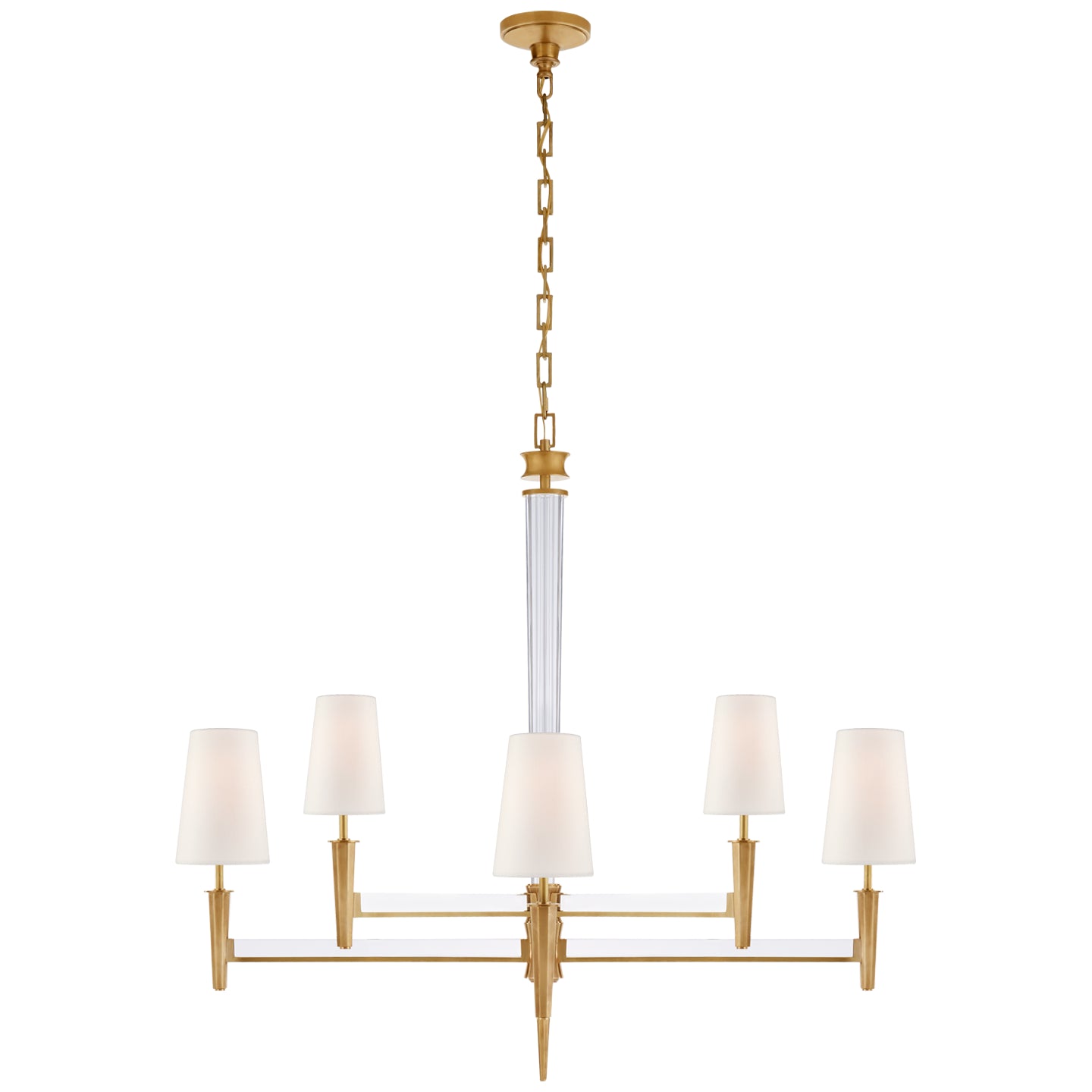 Load image into Gallery viewer, Visual Comfort Signature - TOB 5943HAB-L - Eight Light Chandelier - Lyra - Hand-Rubbed Antique Brass and Crystal
