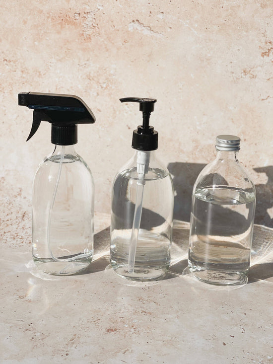 Clear Glass Reusable Bottles - Curated Home Decor