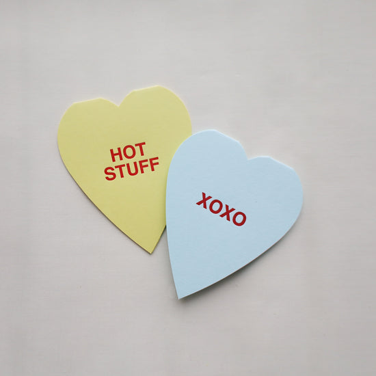 Xoxo Conversation Heart Card - Curated Home Decor