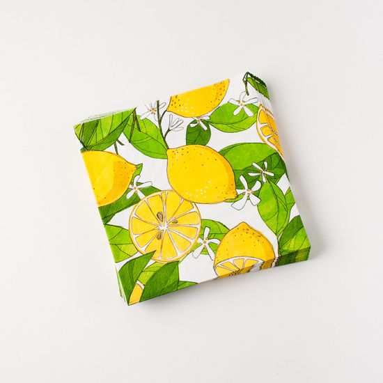 Pack of 20 Lemon Napkins - Curated Home Decor