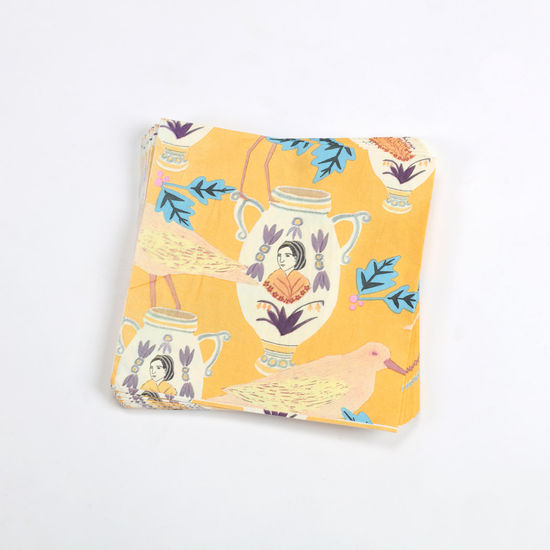 Pack of 20 Yellow Bird Napkins - Curated Home Decor