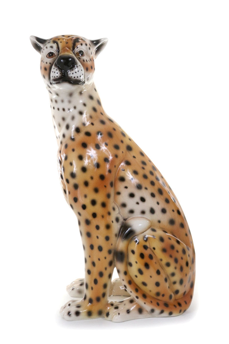 Mid Century Leopard Sculpture - Curated Home Decor