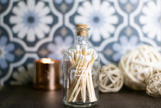 Apothecary Bottled Matches - Curated Home Decor
