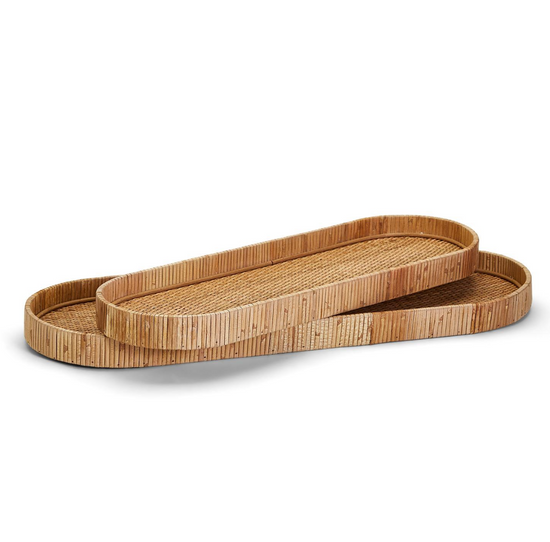 Hand-Crafted Natural Rattan Tray - Curated Home Decor