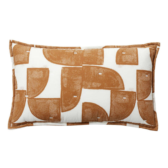 Nate Home by Nate Berkus Pr. Shape Pillow 14x24 Camel/Wht - Curated Home Decor