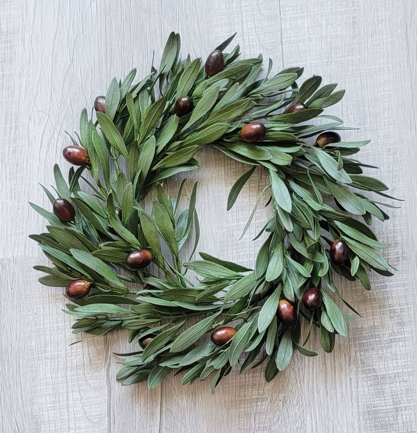 Artificial 6" Olive Candle Ring Wreath