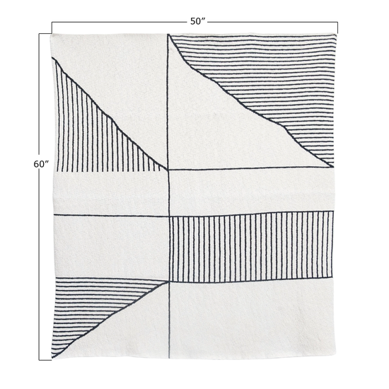 Cotton Knit Throw - Curated Home Decor