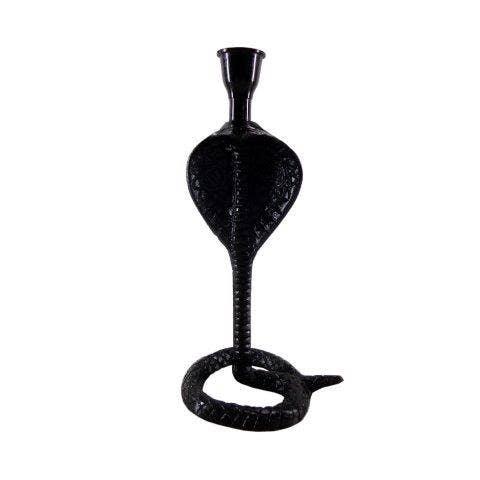 Black Metal Snake Candle Stand - Curated Home Decor