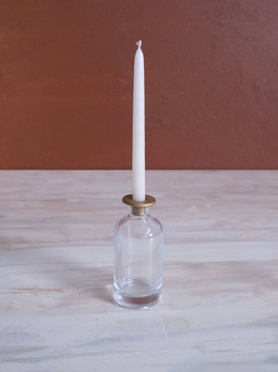 Skinny Taper Glass Candle Holder-Large