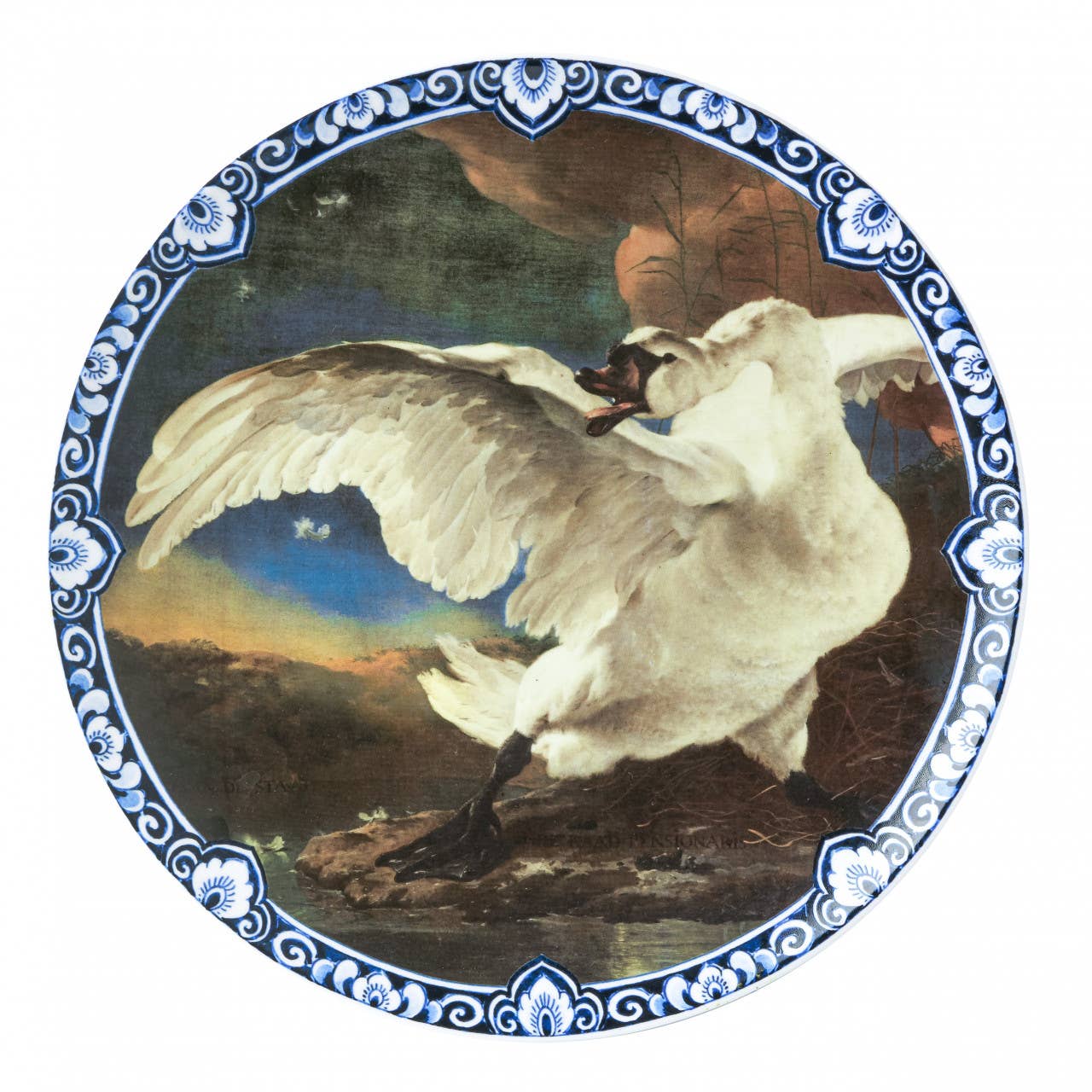 The Endangered Swan- Large Decorative Plate - Curated Home Decor
