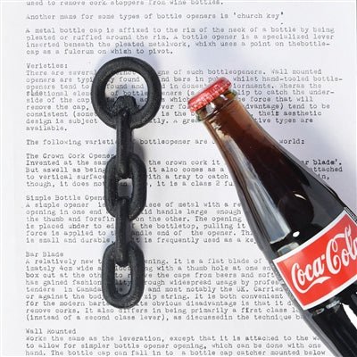 Chain Bottle Opener - Black - Curated Home Decor