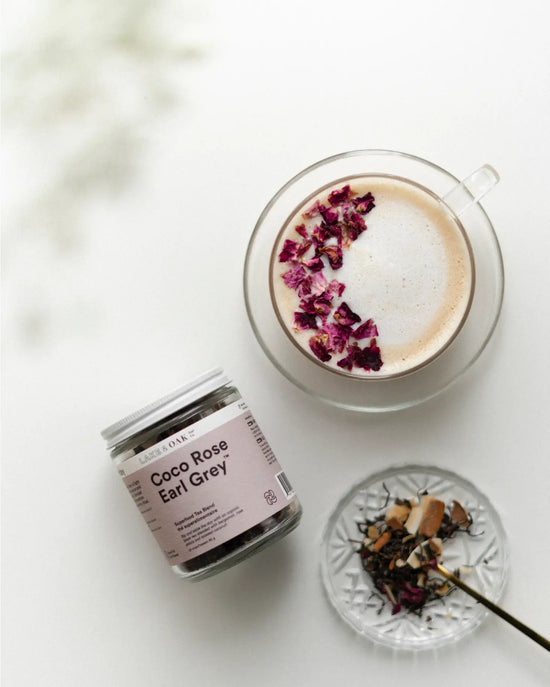 Load image into Gallery viewer, Coco Rose Earl Grey Superfood Tea Blend - Curated Home Decor
