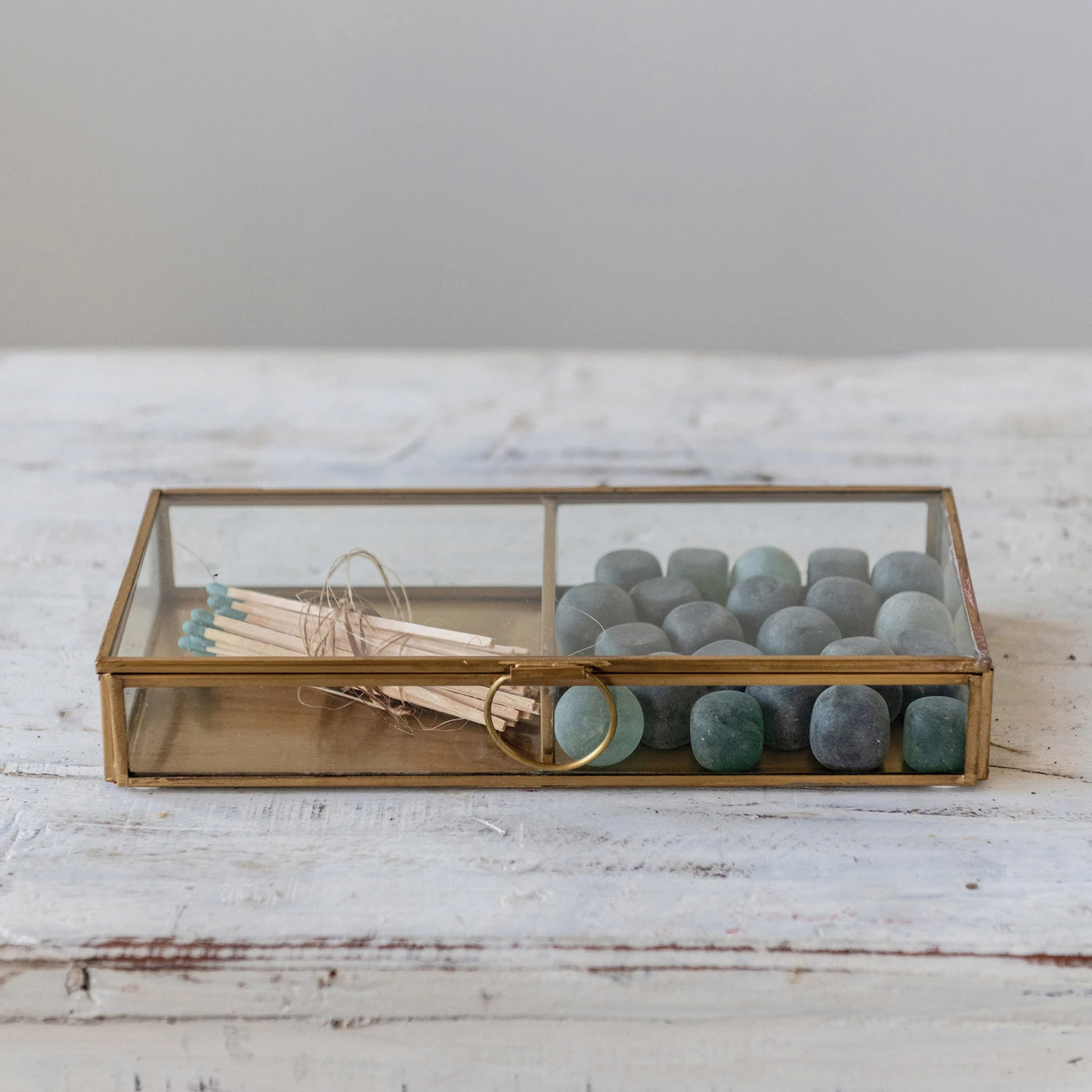 Brass and Glass Display Box - Curated Home Decor