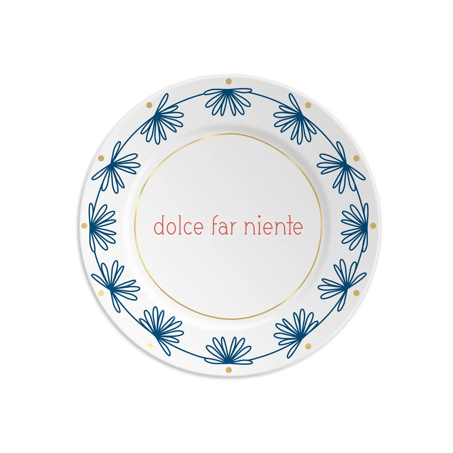 Dolce Far Niente Small Porcelain Plate - Curated Home Decor