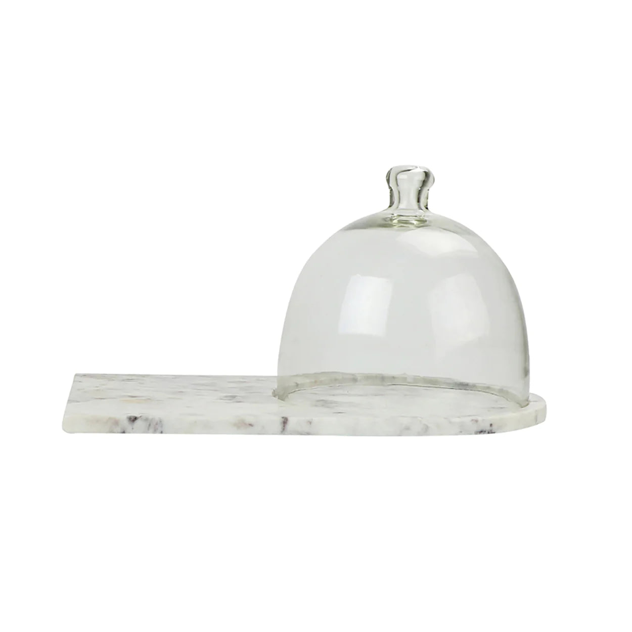 White Marble Cheese Board and Dome - Curated Home Decor