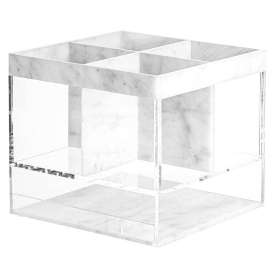 Marble Flat Silverware Caddy - Curated Home Decor