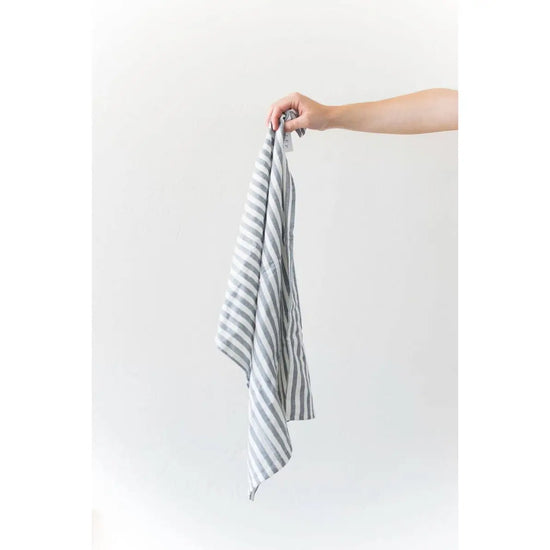 Blue French Striped Dish Towel - Curated Home Decor