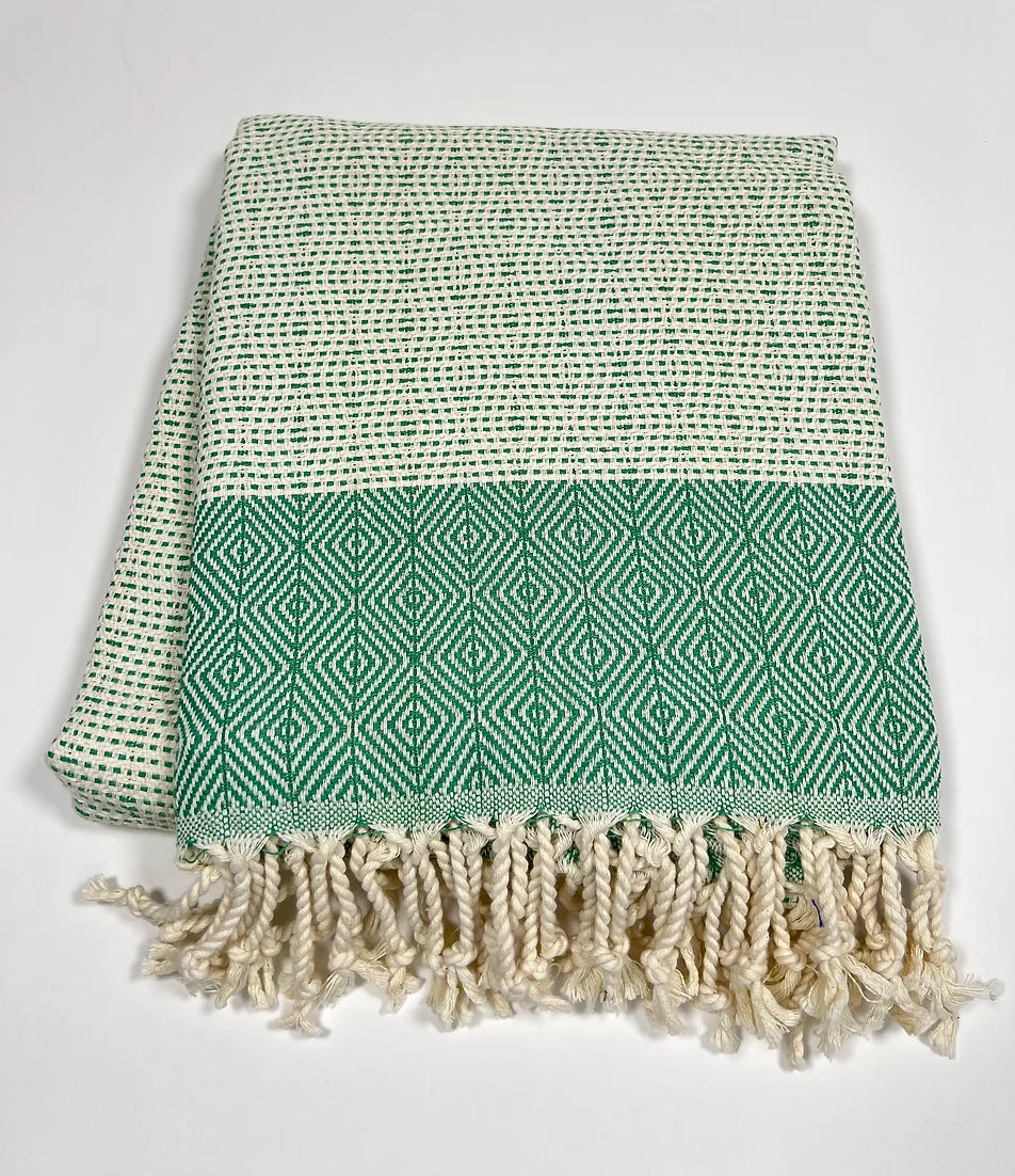 Green Bodrum Turkish Towel - Curated Home Decor