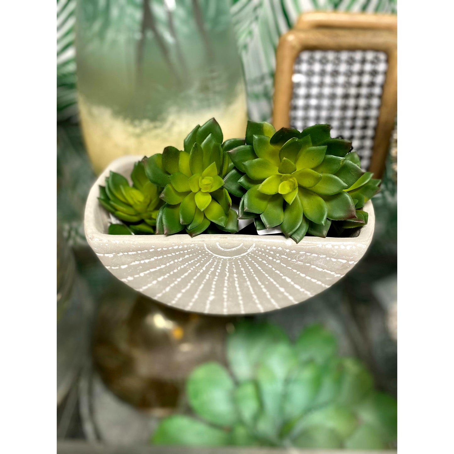 Faux Green Succulent - Curated Home Decor