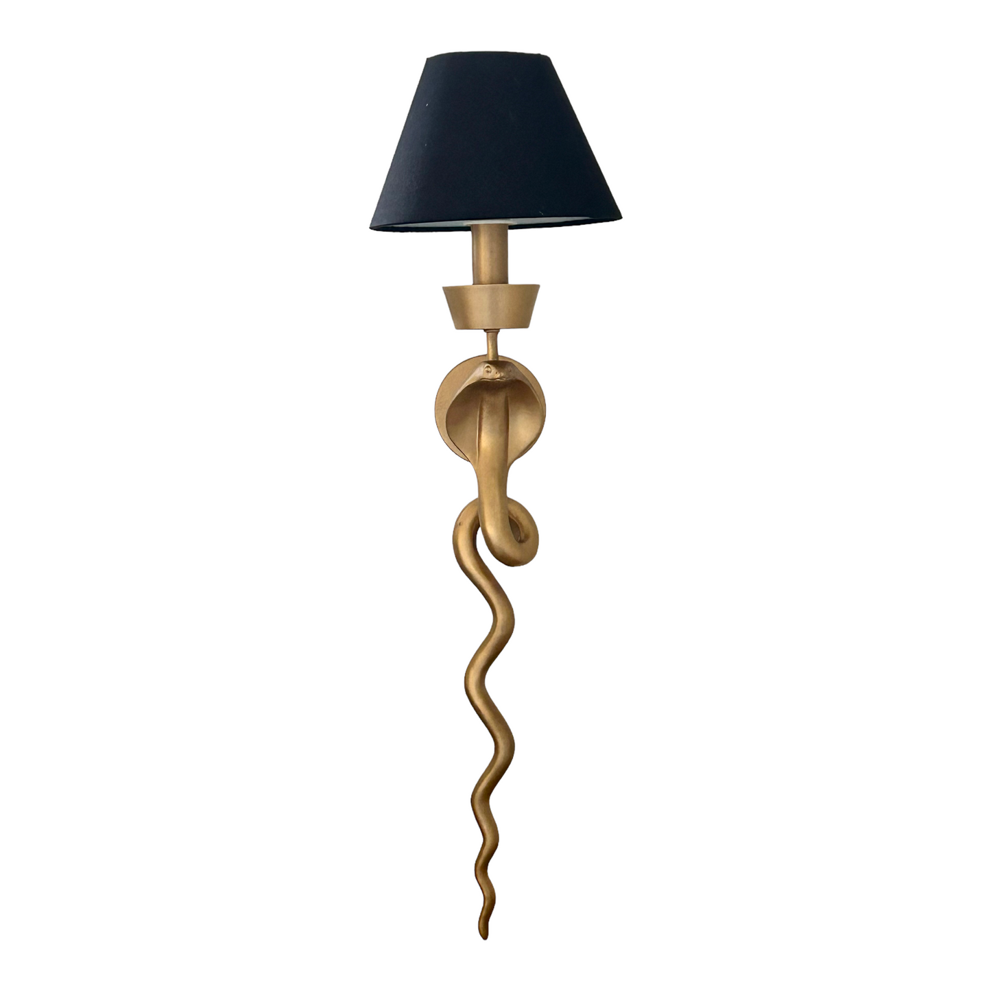 Antique Gold Snake Wall Sconce Black - Curated Home Decor