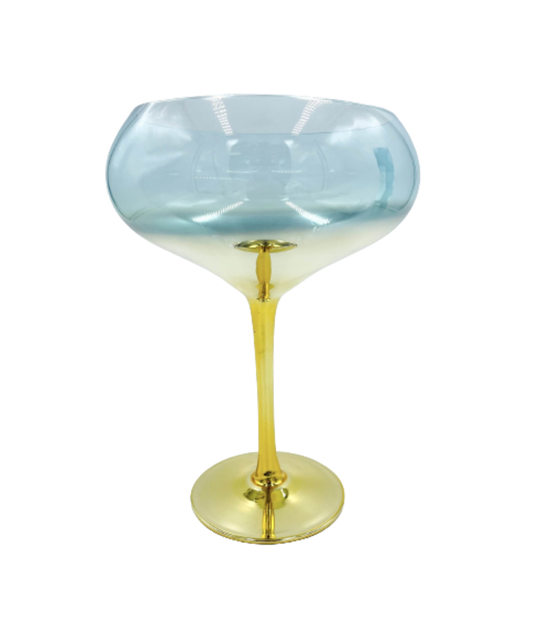 Glitterville Gilded Coupe Glassware - Curated Home Decor