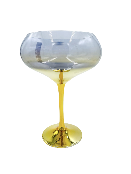 Glitterville Gilded Coupe Glassware - Curated Home Decor