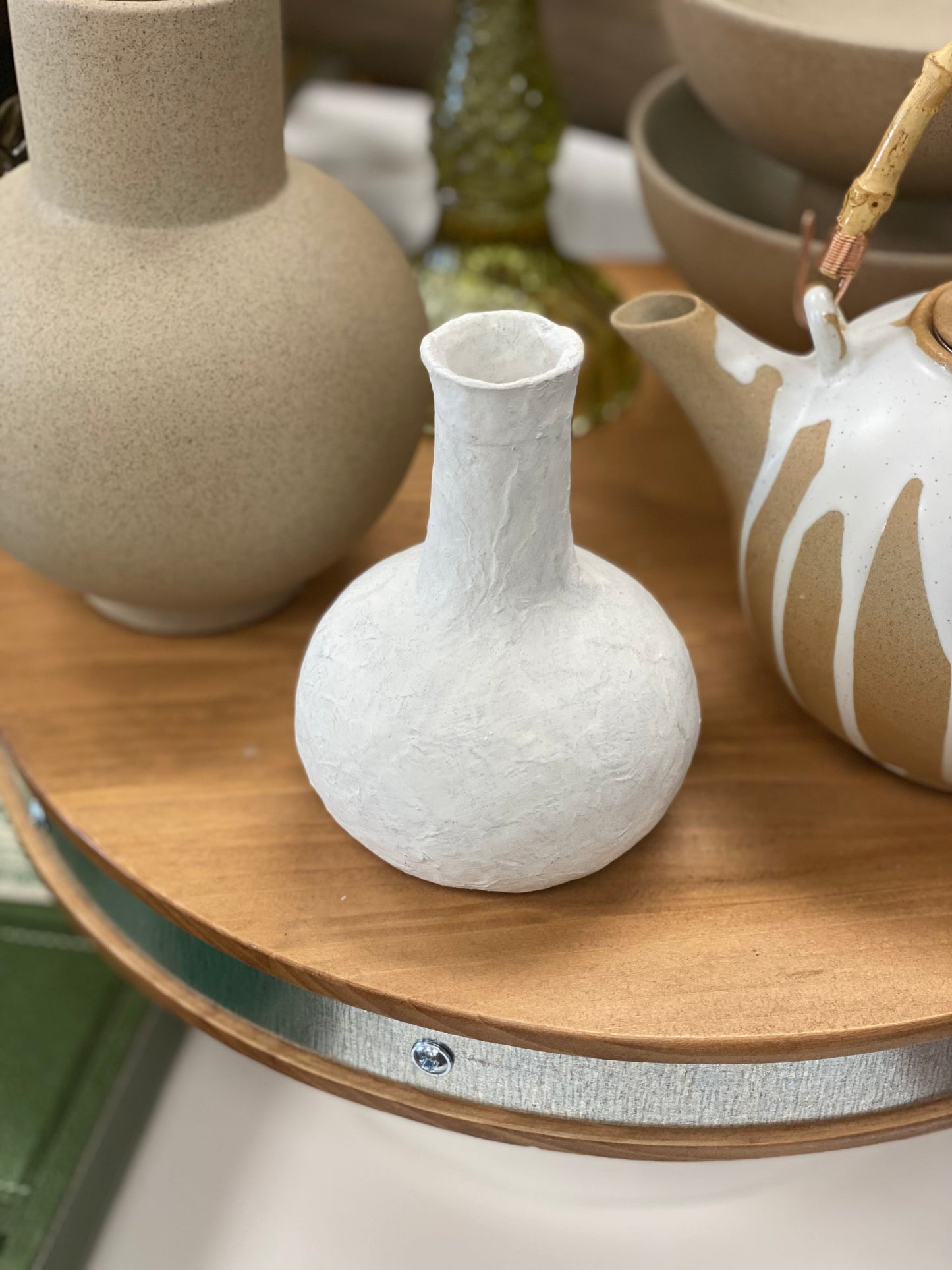 Mini Plaster Paper Mache Vase - Curated Home Decor