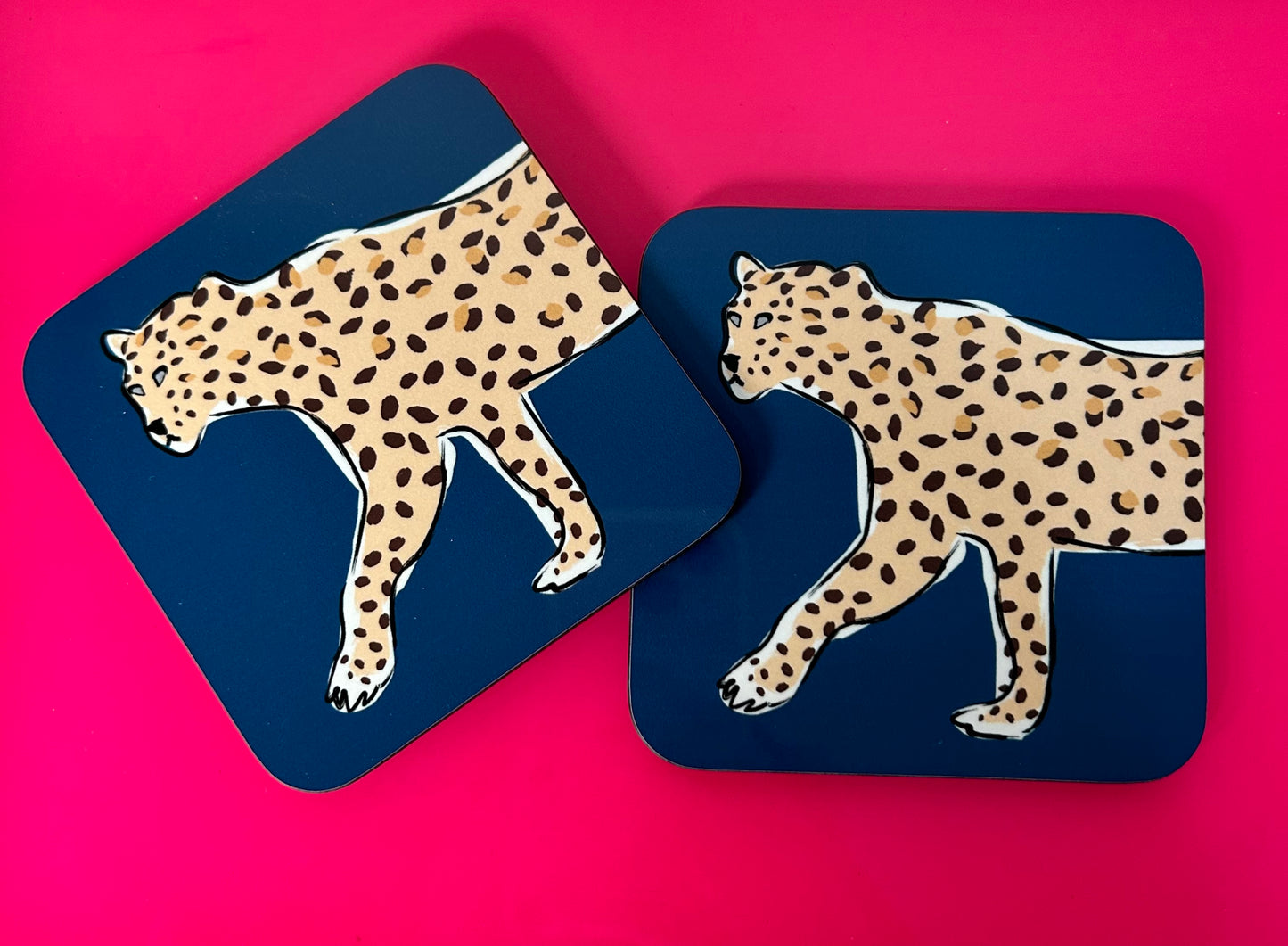 Leopard Coasters Set of 2 - Curated Home Decor