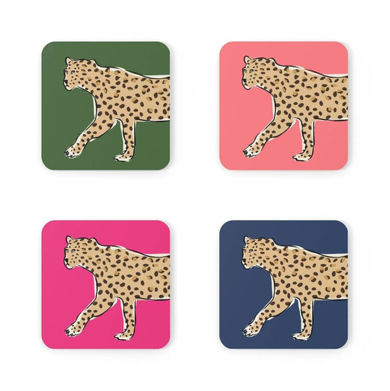Leopard Coasters Set of 2 - Curated Home Decor